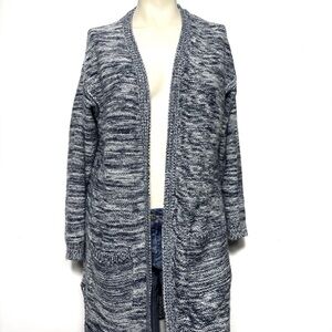 Altard state long blue knit cardigan